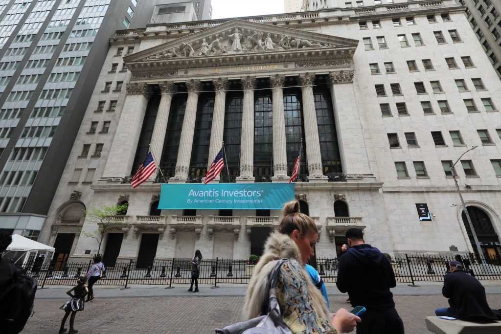 NEW YORK, NEW YORK - APRIL 26: People walk past the New York Stock Exchange on April 26, 2023 in New York City. The stock market opened up slightly high as investors respond to earnings reports from tech companies' after losses on Tuesday following rough economic data and earnings earlier in the day. (Photo by Michael M. Santiago/Getty Images)