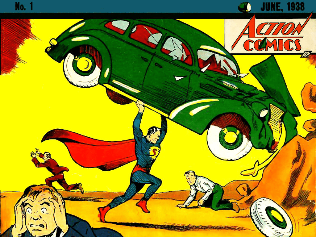 Digital rendering of Action Comics No.1 cover art